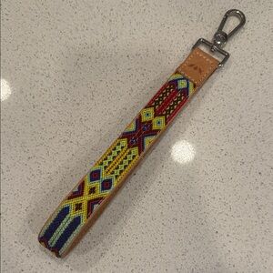 Consuela Wristlet Strap with Leather Accent - Multicolor NWOT